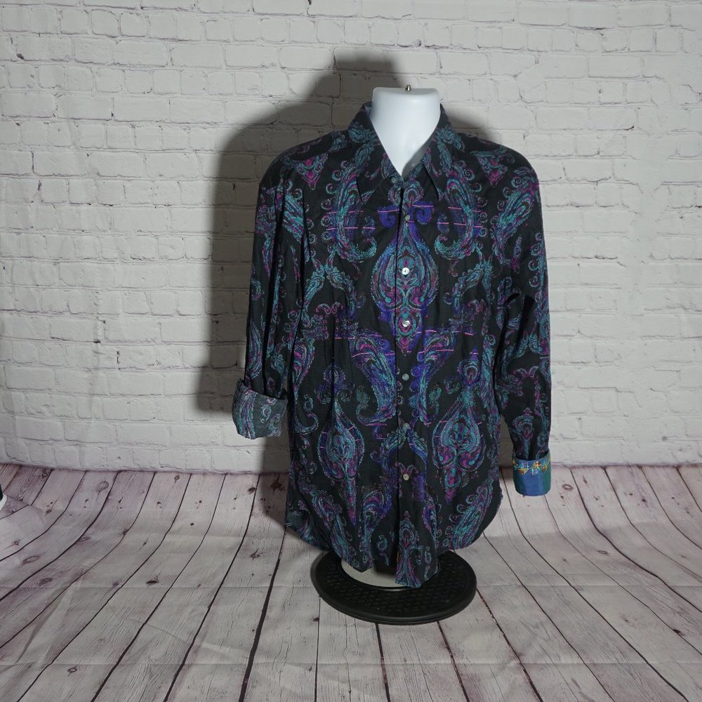 Robert Graham Paisley Longsleeve Button Down Shirt XL